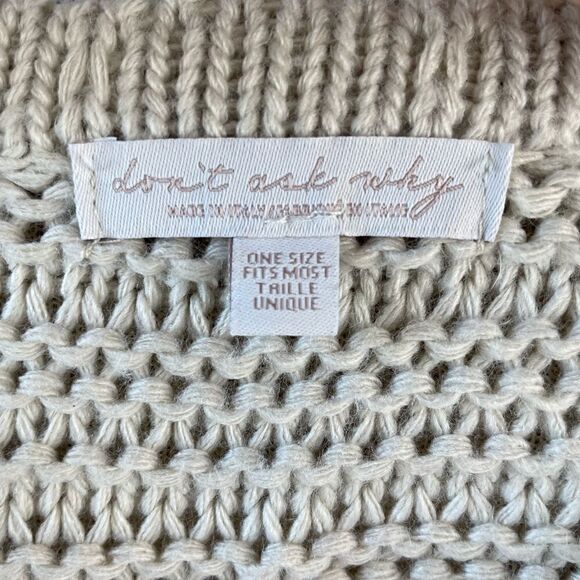 Don’t Ask Why Cropped Loose Knit Sweater Top One Size EUC - Picture 6 of 7